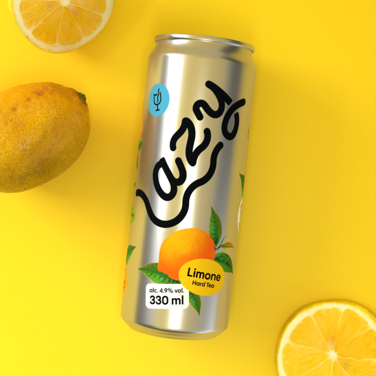 Lazy - Tè freddo alcolico italiano Gusto Limone in lattina