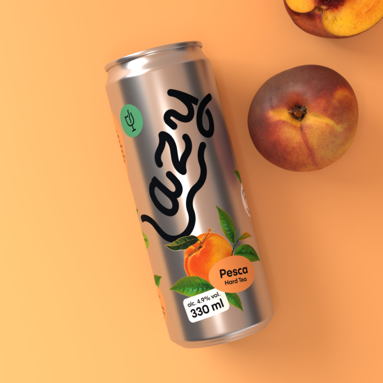 Lazy - Tè freddo alcolico italiano Gusto Pesca in lattina